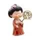 thumbnail image 1 of Cabeza Temblorosa Decoración Del Salpicadero Del Coche Ventana Tang Girl Estatua De Resina Estatuilla Ventilador Violeta Floral, 1 of 3