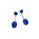 thumbnail image 1 of Aros Lapislázuli Ovalado Plata 950 Tornillo Mariposa Colgantes Mujer Elegantes Piedra Azul., 1 of 4
