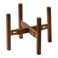 Ioensy - Soporte Ajustable Para Plantas, Soporte De Madera Maciza Para Interiores Y Exteriores, Hogar, Balcón