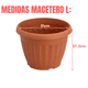 thumbnail image 2 of Macetero Redondo Grande 35cm con Plato Plastico Duro Marrón Grande L, 2 of 3