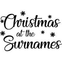 Rienda Libre Graphics - Decomural Personalised Name Christmas Family Ws-50038