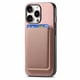 thumbnail image 4 of Funda de Cuero Magnética con Tarjetero para iPhone 15 Pro Cubierta Delgada Rosa, 4 of 5