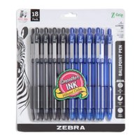 Bolígrafo Zebra Pen Z-Grip Retráctil De 1,0 Mm, Paquete De 18