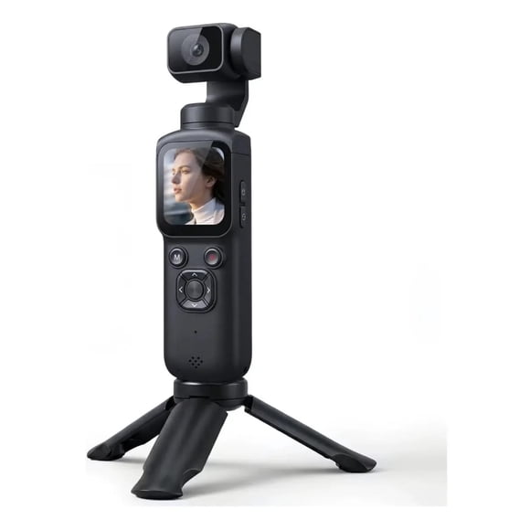 Cámara Pocket 4k Trackeo Facial Wifi Vlogs Reels. Negro