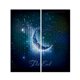 thumbnail image 1 of Conjunto de 2 paneles de impresión digital 3d cortinas 140x100cm luna cielo, 1 of 5
