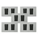 thumbnail image 1 of Pack 5 Interruptores Doble Metálico 924 16a - Gris Negro, 1 of 3