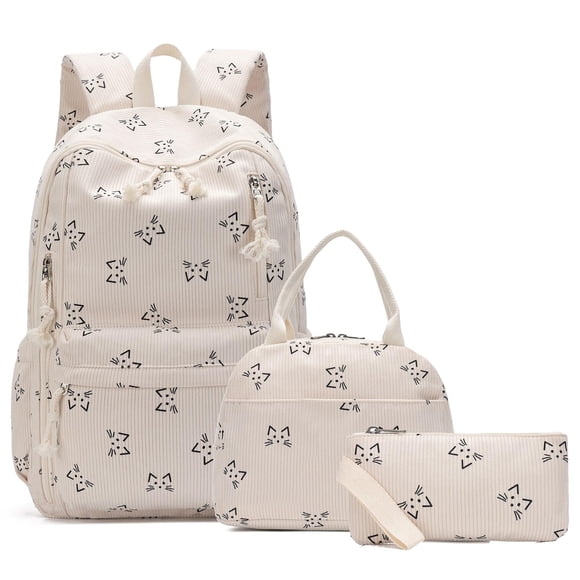 Mochila escolar Pawsky 30 x 13 x 43 cm con estampado de gato
