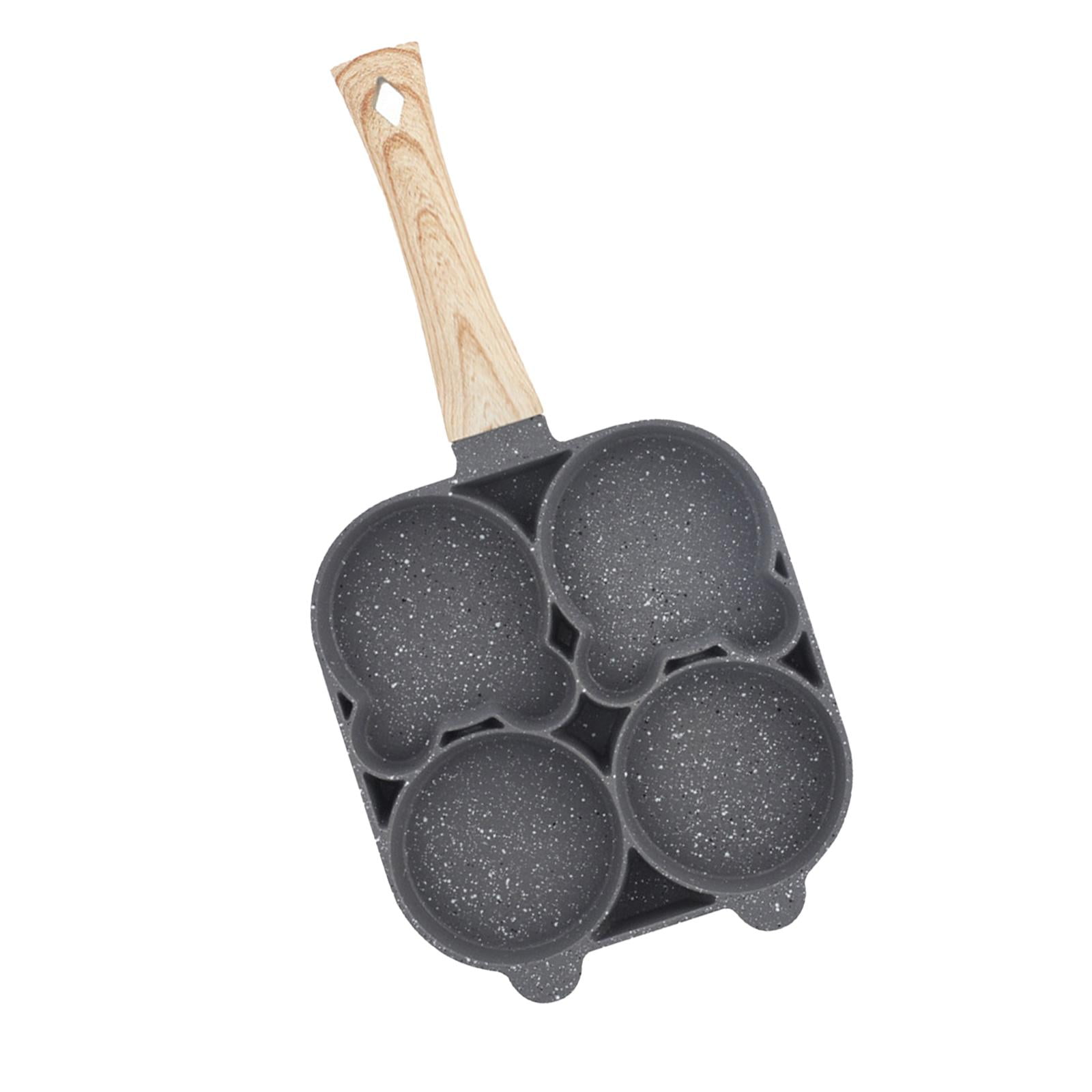 Magideal - Olla Para Freír De Aleación De Aluminio Con Mango Largo, Aumento Rápido De La Temperatura, Sin Recubrimiento, Olla Para Freír Gruesa Para Jamón, Panqu Estilo A