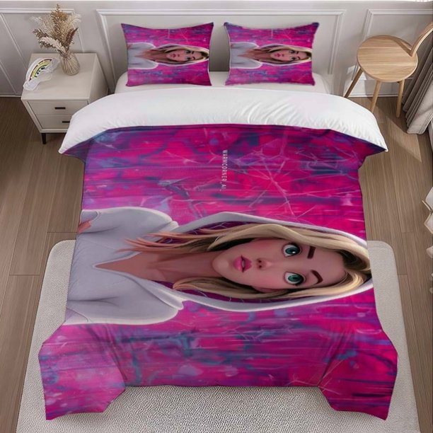 Blonde Tech Woman Themed Bedding Set Soft and Comfortable for All Seasons