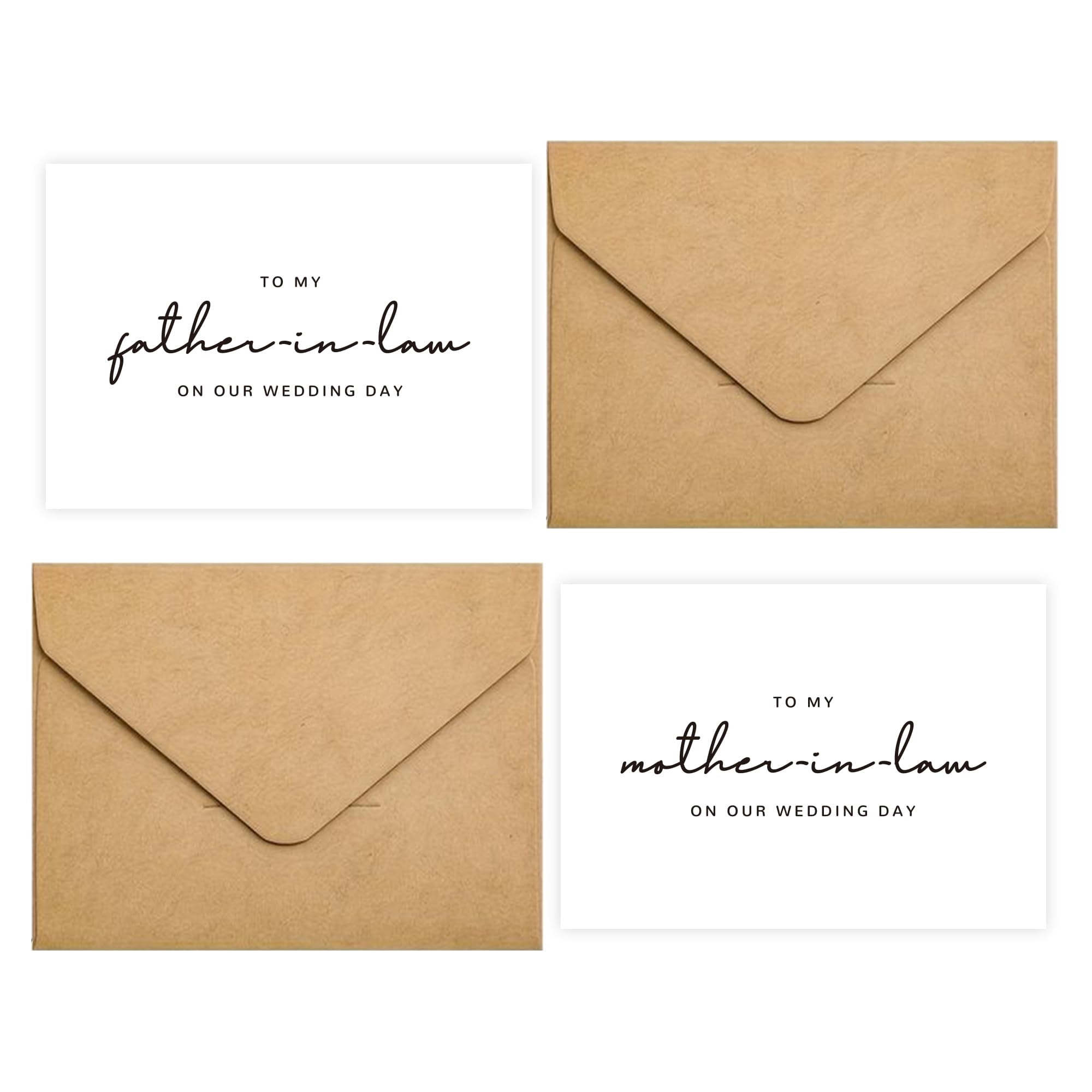 Groombridegifts - Set De Tarjetas Para El Día De La Boda, Regalos De Novia Para Mi Padre/suegra