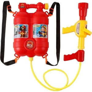 Otuti - Mochila Con Pistola Lanza Agua Bombero Roja