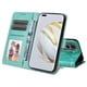 thumbnail image 3 of Funda tipo cartera FOXDOCK para Huawei Nova 10 Pro , diseño girasol en relieve, cuero PU, cierre magnético, soporte y tarjetero, 3 of 5