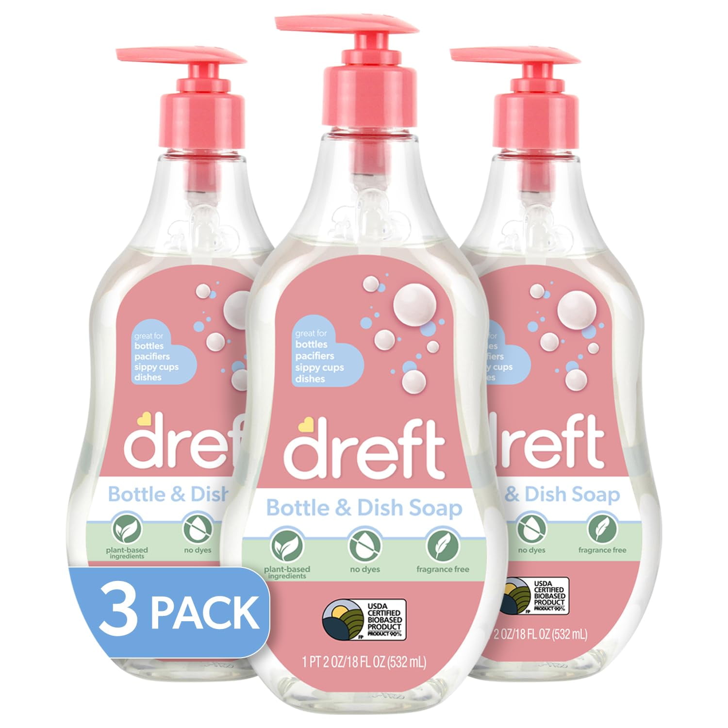 Jabón Para Platos Dreft 18 Onzas Paquete De 3