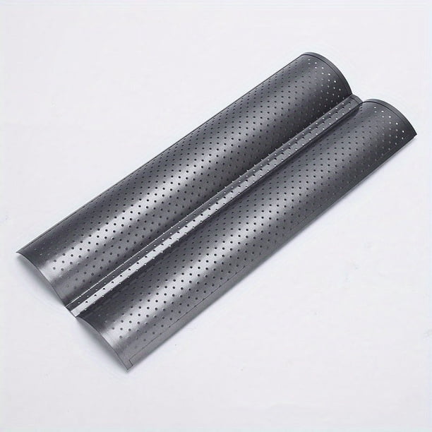 1pc, Baguette Pan (9.84''x14.96''), Nonstick Carbon Steel French Bread Baking Pan, Perforated 2/3/4 Loaves Baguettes Bakery Tray, Baking Tools, Kitchen Gadgets, Kitchen Accessories, Home Kitchen Item