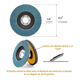 thumbnail image 3 of 10 Disco Flap Lija Traslapado Madera Hierro Grano 60 4.5 Pulg, 3 of 3