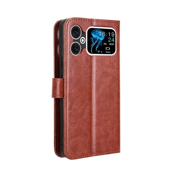 Funda tipo libro para Cubot A20, cartera todo‑en‑uno, funda multifuncional con tarjetero y correa de muñeca desmontable