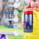 thumbnail image 5 of Cazadores del ClimaBotella de Agua con Tapa Pop Top de Un Toque, Acero Inoxidable, a Prueba de Fugas, para Deportes, Botella Infantil rosa 12 oz, 5 of 6