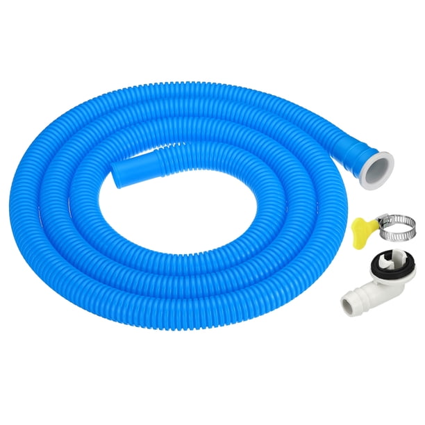 Uxcell Kit de Manguera de Drenaje de Aire Acondicionado de 5 pies, Conector de Drenaje Universal con Abrazadera, Azul