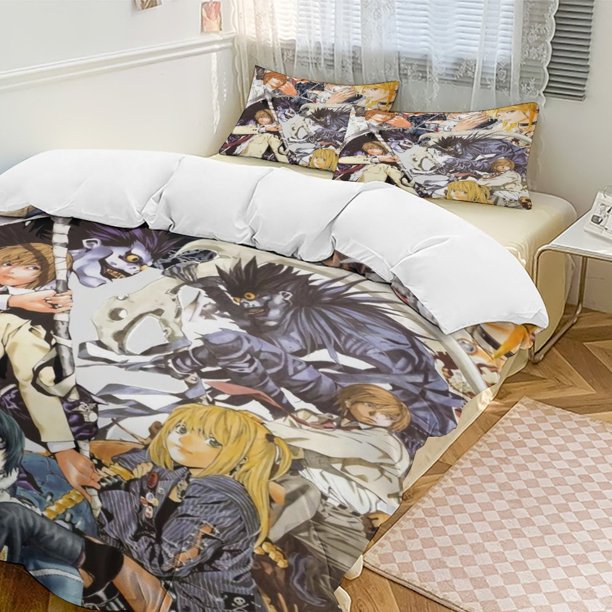 Death Note Anime Home Bed 3-piece Set Classic Japanese Anime Polyester Wash Student Dormitory Set