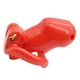 thumbnail image 5 of Dispositivo De Cinturón De Jaula De Castidad Masculina De Resina Cerradura De Pene Con 4 Anillos Juguete Adulto Rojo, 5 of 5