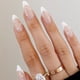 thumbnail image 5 of Juego completo de uñas postizas francesas. Lindas uñas postizas de perlas prensadas para mujeres y niñas. 24 piezas., 5 of 5