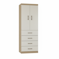 Exit - Closet 2 Puertas 4 Cajones Roble Beige