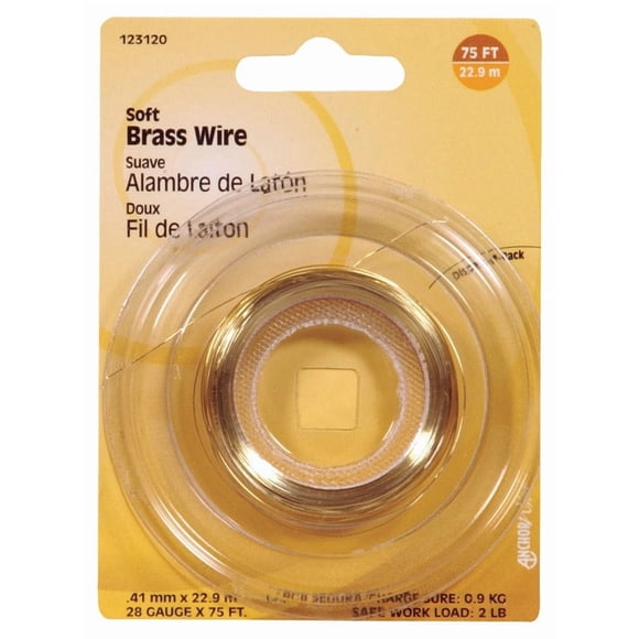 Hobby Wire Hillman, 75 pies en L, latón, 28 Ga (paquete de 10)