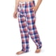 thumbnail image 5 of Pantalón de pijama IZOD holgado de popelina estampada con cordón para hombre, cuadro rojo/azul, 5 of 5