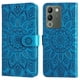 thumbnail image 3 of Funda tipo cartera FOXDOCK para Vivo Y200 5G , diseño girasol en relieve, cuero PU, cierre magnético, soporte y tarjetero, 3 of 5