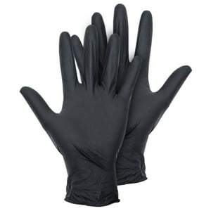 Montana Cans - Guantes De Latex Negros Montana Talla L Caja 100 Unidades