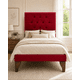 thumbnail image 1 of Cama Plaza y Media Rojo Italiano Capitoné  + Colchon Mery Desing, 1 of 9