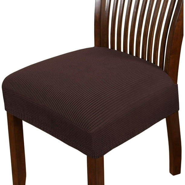 fundas elásticas de licra para asiento de silla de comedor, fundas de cojín para sillas de cocina, extraíbles y lavables. $Fundas para sillas de comedor.
