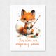 thumbnail image 1 of Cuadro Decorativo 21x30 Infantil Zorrito Artista Pintor, 1 of 2