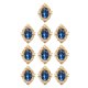 thumbnail image 4 of 10pcs Rhinestone Flat Back Beads Button Scrapbook Embellment Light Blue, 4 of 5