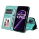 thumbnail image 5 of Funda tipo cartera FOXDOCK para Realme 9 Pro , diseño girasol en relieve, cuero PU, cierre magnético, soporte y tarjetero, 5 of 5