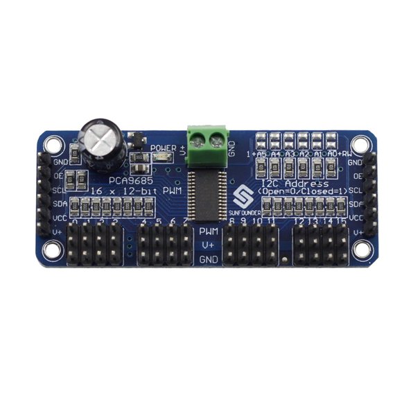 Servocontrolador PWM SunFounder PCA9685 de 16 canales y 12 bits