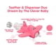 thumbnail image 2 of Dispensador de medicina y mordedor para bebé The Clever Baby rosa, 2 of 9