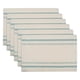 thumbnail image 1 of Juego de manteles individuales DII French Stripe para mesa de comedor, 6 piezas, color topa/verde az, 1 of 7