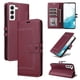 thumbnail image 1 of Premium Wallet Case for Samsung Galaxy S21 FE with Card Slots & Kickstand, Flip Cover Red, 1 of 6