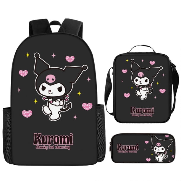 Kuromi Backpacks Teens Waterproof Bookbag for High School Girls Boys School Bag Anime Kawaii Cartoon School Bag Mochila