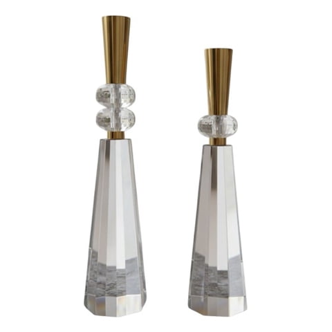 Genérico - Set 2 Portavelas Decorativo Lujo Centro Mesa Evento Jhn