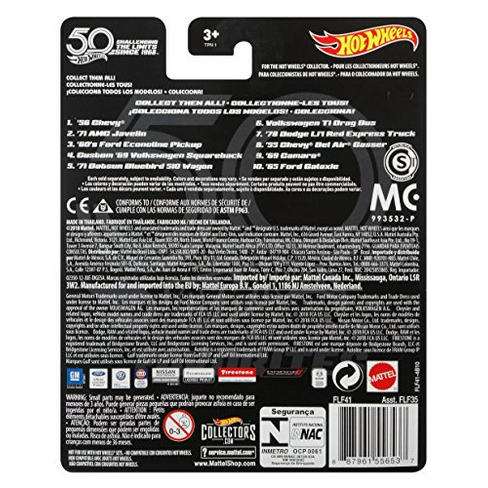 Hot Wheels 50 Aniversario Favs Volkswagen T1 Drag Bus