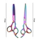thumbnail image 2 of Tijeras para cortar el cabello, 10 piezas de tijeras profesionales para el cabello con tijeras de entresacar, peine, capa y clip, 2 of 5