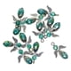 thumbnail image 1 of 12 Piezas Con Cuentas De Plata Tibetana Con Alas De ángel Colgantes Con Dijes Facetados Verde Oscuro, 1 of 5