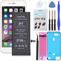 Uoofide - Batería Uofide Para Iphone 7, 4.7 Pulgadas, 2750 Mah, Kit De Repuesto