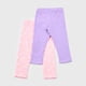 thumbnail image 2 of Calza Bebe Niña Bipack Solida + Print Rosado Corona, 2 of 5