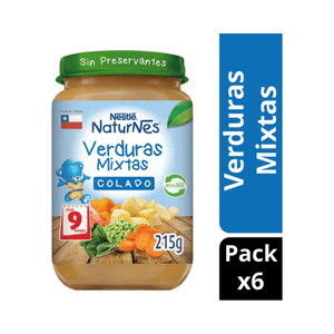Pack X6 Colado Nestlé® Naturnes® Verduras Mixtas 215G