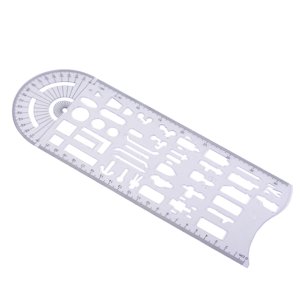 Magideal - Regla De Dibujo De Plástico, Plantilla De Dibujo De Símbolo De Accidente De Tráfico, Regla De Dibujo, Para Plantilla De Herramienta De Medición