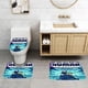 thumbnail image 2 of Perdimos a Nuestro Humano Juego de 3 alfombras de baño de coral fleece: tapete de baño + alfombra de inodoro en forma de U + funda de tapa de inodoro en forma de O, 2 of 6