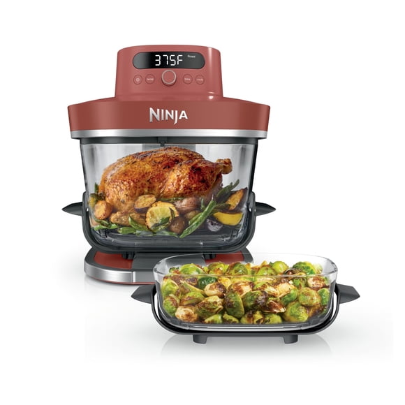 Freidora de aire Ninja Crispi Pro 6 en 1 de vidrio de 6 qt y 2,5 qt